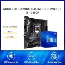 Intel 10th geração núcleo i5-10400F com asus B460M-PLUS (wi-fi) placa-mãe lga 1200 2 × PCI-E x16 micro atx placa poderosa conjunto