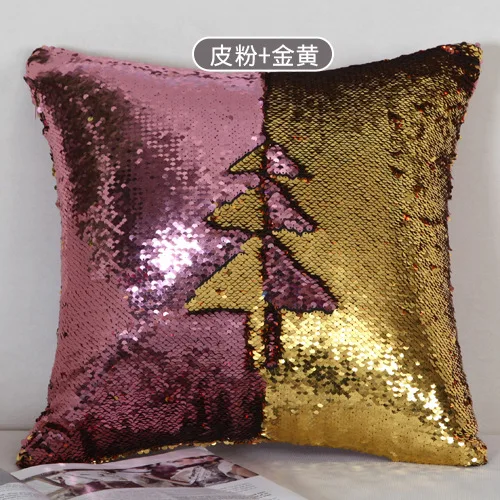DIY чехол для подушки с блестками, мягкий чехол для подушки с блестками, блестящая Подушка, однотонный чехол с блестками queen - Цвет: 08