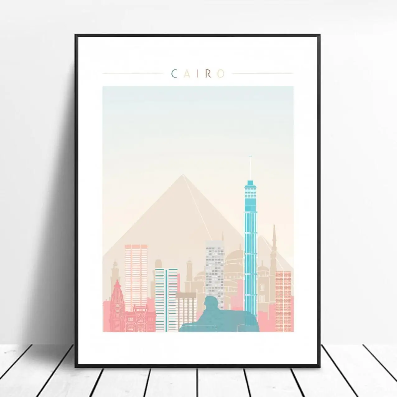 Cairo Skyline Wall Art Poster Picture Modern Minimalist Bedroom Living Room Decoration No Frame | Дом и сад