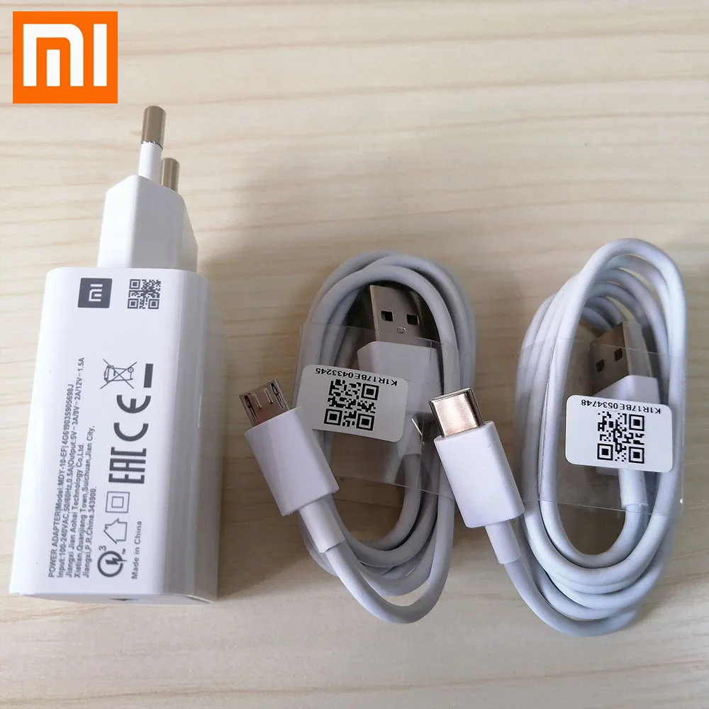 100% оригинал для xiaomi Mi9 SE быстрое настенное зарядное устройство QC3.0 18 Вт адаптер 100