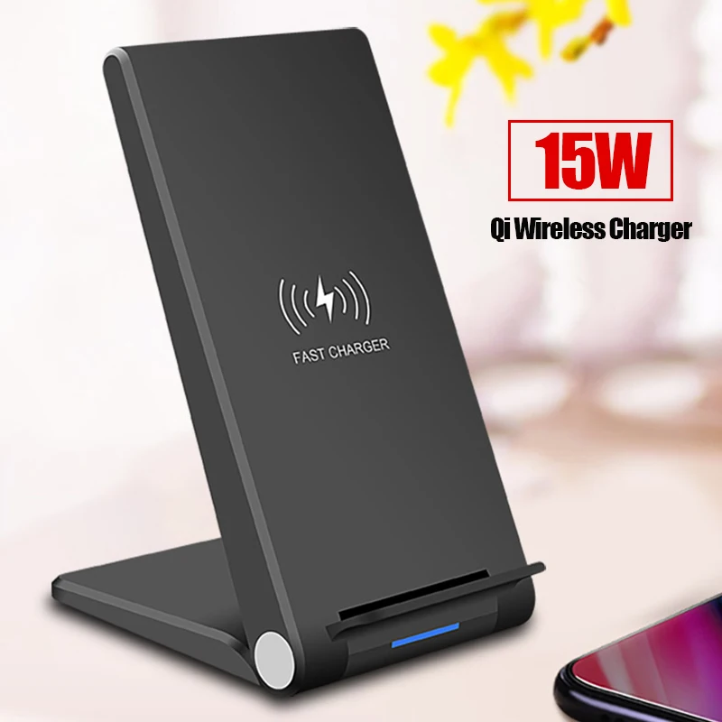 Беспроводное зарядное устройство QI 15 Вт быстрая зарядка для Huawei Mate 20 Pro Samsung Note 10