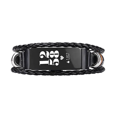 Black Браслет для Fitbit Inspire Смарт Браслет замена металлический кожаный ремешок DIY ремешки в стиле ретро спортивный трекер умные аксессуары - Цвет: Black