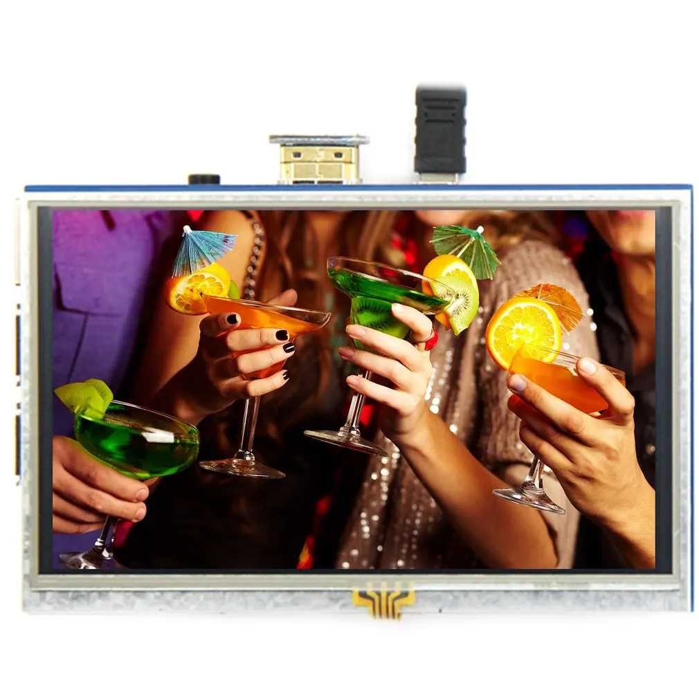 5 дюймов ЖК-дисплей HDMI Сенсорный экран Дисплей на тонкопленочных транзисторах на тонкоплёночных транзисторах ЖК-дисплей Панель модуль 800*480 для Raspberry Pi 4 Модель B 3B+/3B/2B/B