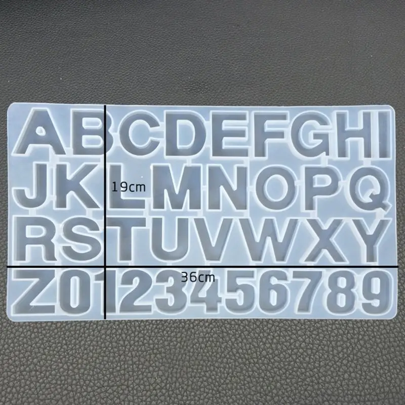DIY Crystal Epoxy Numbers 26 Letters Mold High Mirror Crafts Making Silicone Mould