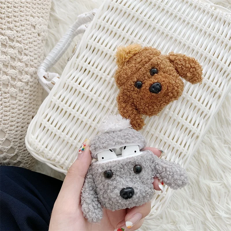 

Plush Teddy Case For Airpods Case Cute Protective Cover Wireless Headphones Earphone Accessories For Apple Air Pods Earbud Coque