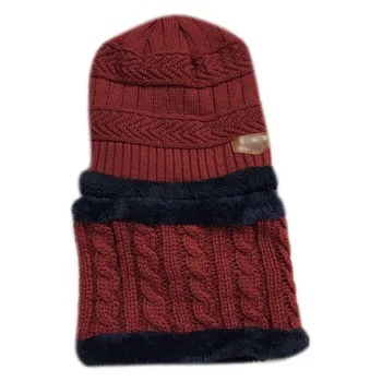 

Baby Winter Warmer Scarf Solid Print Hat Infant Collar Scarves Neckerchief Headwear Set