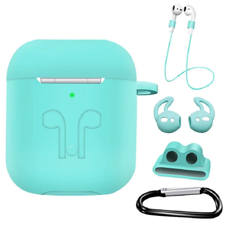 5 in 1 Silicone Case for Airpods Air Pods 2 Shockproof Earphone Cover Waterproof Iphone Accessories | Электроника