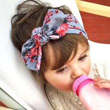 Детская печатная Крестовая детская лента для волос хлопок бу тоу дай Европа и Америка богемный популярный кролик Ушастый аксессуары для волос AliExp