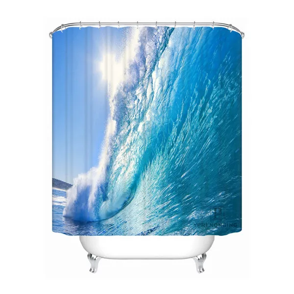 Shower Curtain Пользовательские облака Skyscapes Водонепроницаемый Ванная комната приемлемая занавеска из полиэстеровой ткани занавеска для ванной#180318-45-39 - Цвет: Shower Curtain