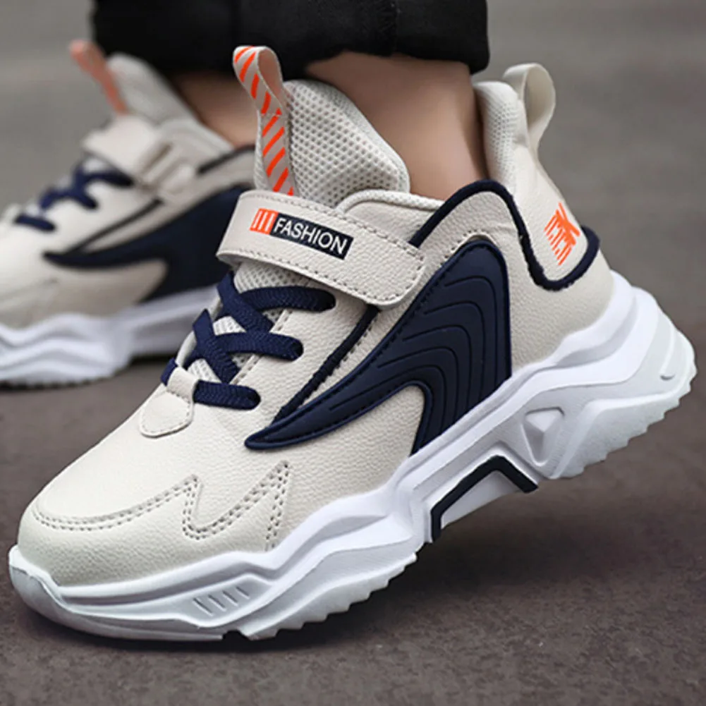 Shoes Kids Boys Girls Running Sports Shoes Basketball Tennis Sneakers Breathable with Hook Loop for Child