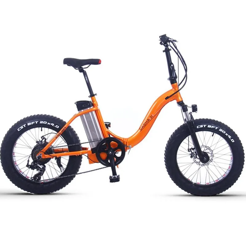 350W Orange Большая шина складной электрический скутер для взрослых 20 дюймов черный/оранжевый 80 км снег внедорожный Электрический велосипед - Цвет: 350W Orange