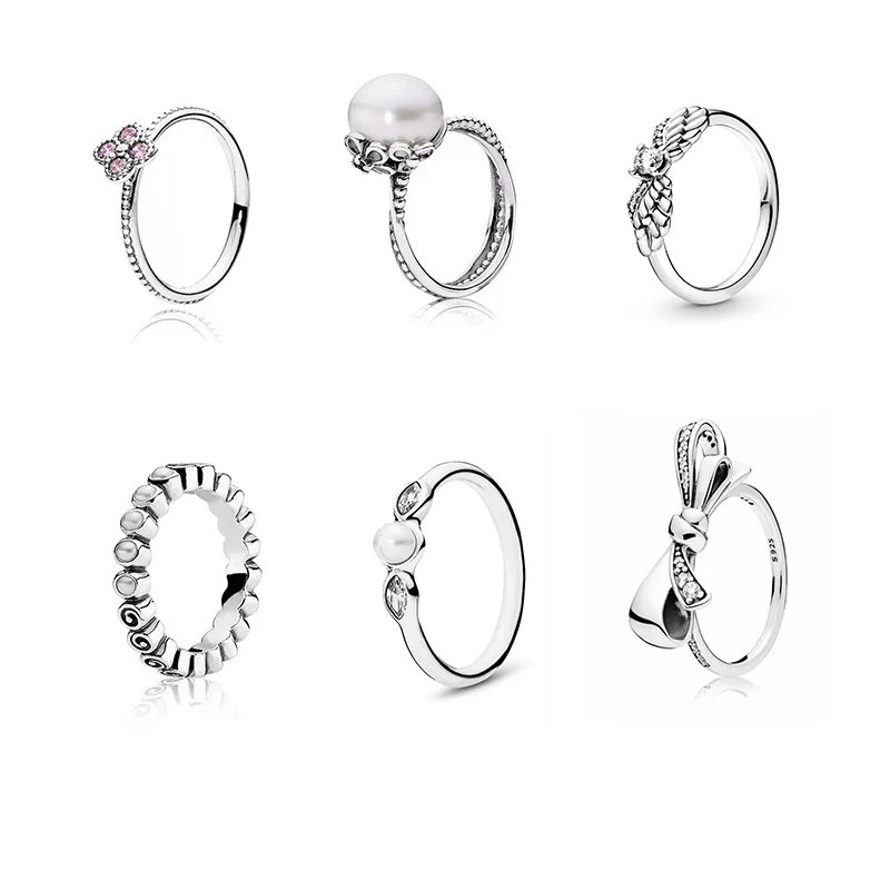 Серебряное кольцо для женщин, настоящее Серебро S925 пробы, нежные модные ювелирные изделия, Женское кольцо