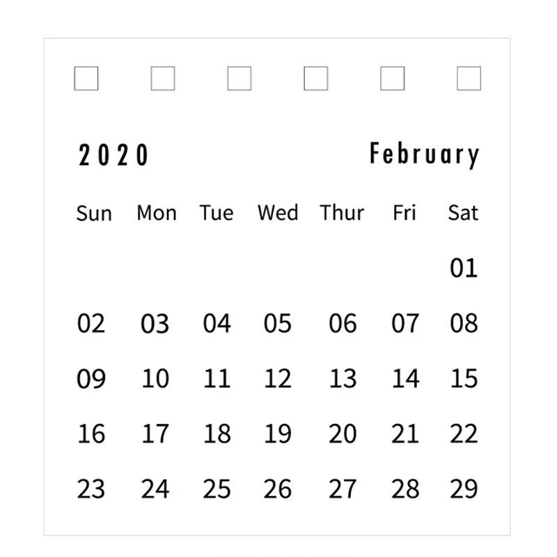  2020 Desk Calendar Foldable Flip Calendar Simple Style for Home Bedroom Office Decor ENA88 - 4000417654151