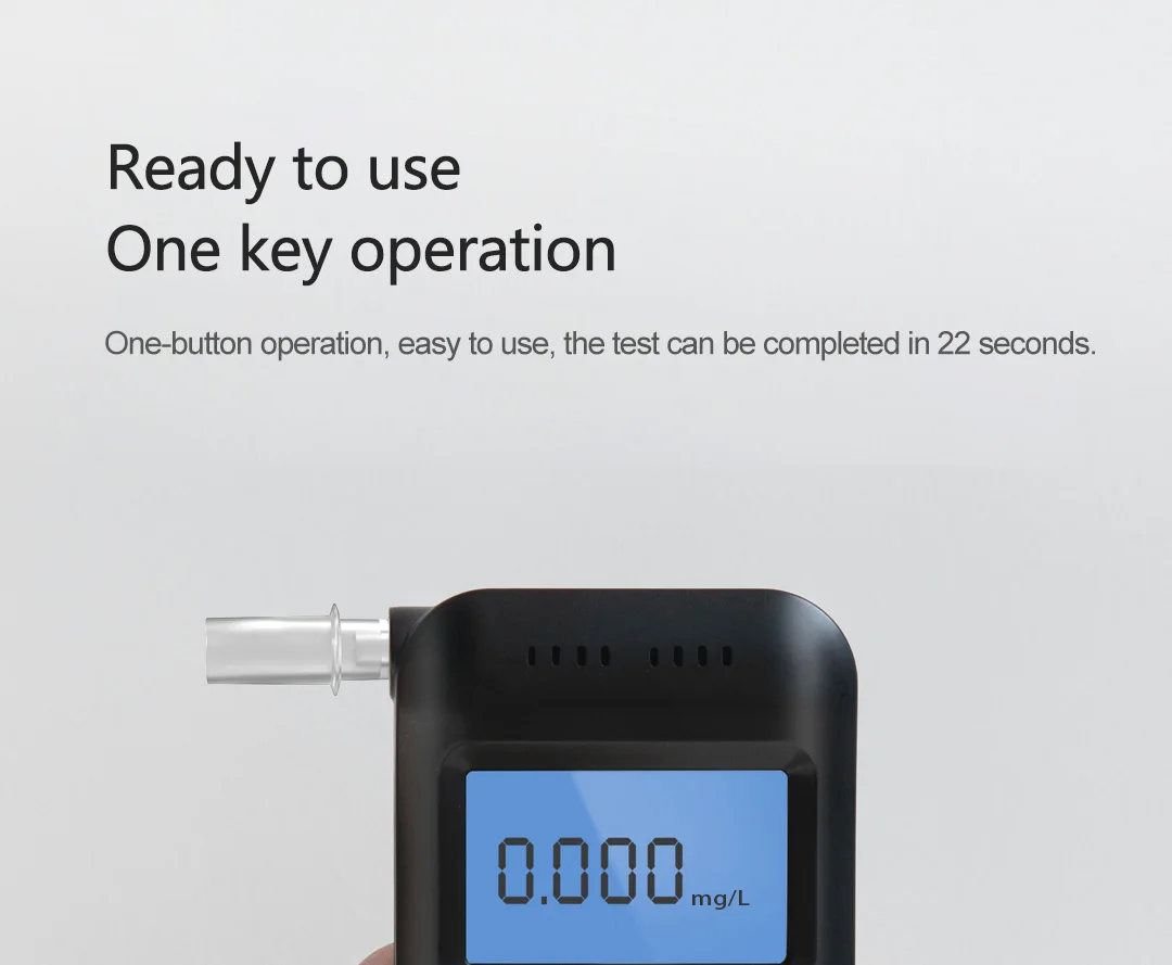 New Xiaomi Mijia Lydsto Digital Alcohol Tester Professional Alcohol Detector Breathalyzer Police Alcotester LCD Display Dropship