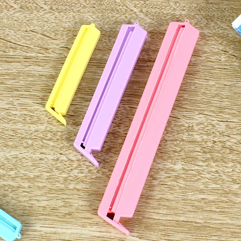 12Pc/Lot 3 sizes Portable Kitchen Storage Food Snack Sealing Bag Clip Sealer Clamp closure pocket Plastic Tool Kitchen accessory