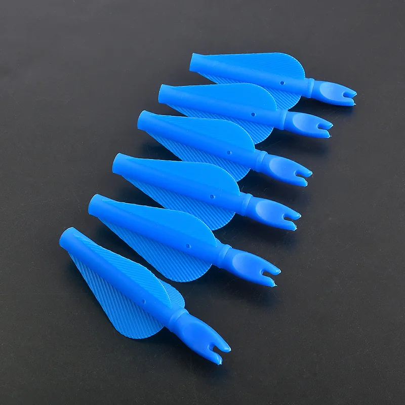 6/12 stücke 8mm Pfeil Nocke Pfeil Federn Kunststoff Pfeil Schwänze für DIY Jagd Schießen Pfeile Compound Recurve bogen – Detail 8
