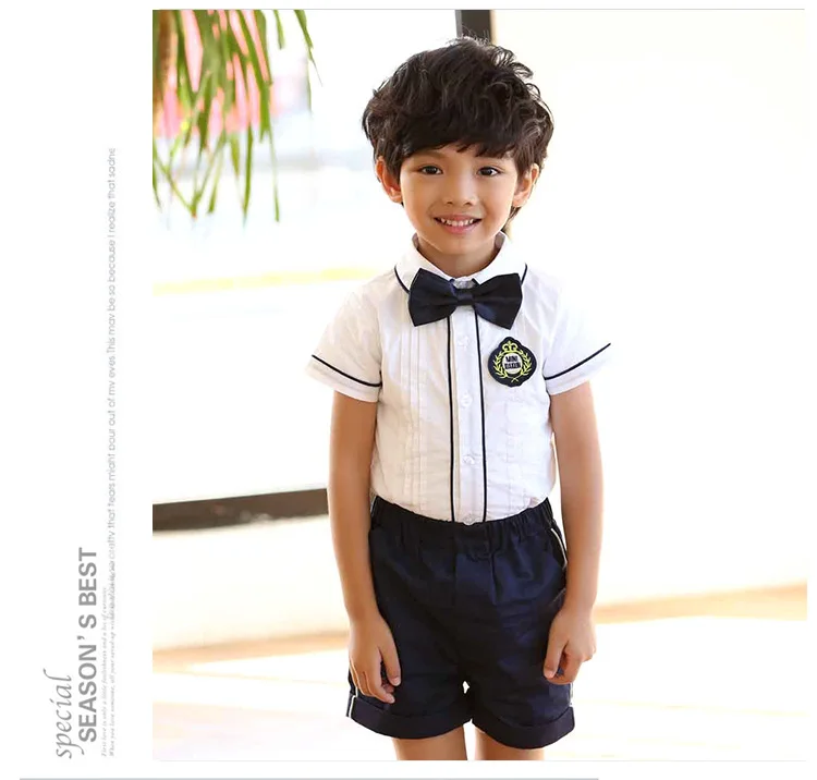 LEHNO ученики начальной школы летняя школьная форма детская одежда для детского сада Выпускной фото одежда