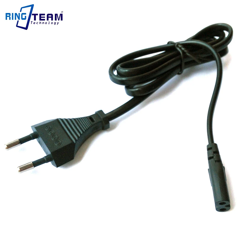 EU Plugs European Power Cord 2 Round Pins for Notebook Laptop Camera AC Adapter Fit Russian Brazil Germany France Sewden Chile