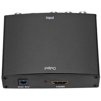 

YPBPR to HDMI 1080P Component Video Converter with R/L o Adapter Converter for TV PC DVD Monitor EU Plug