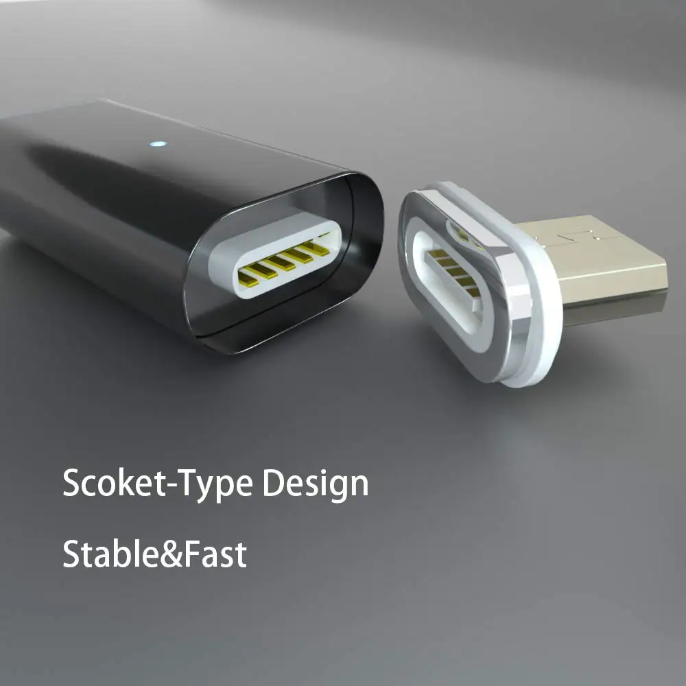 CANDYEIC Магнитный адаптер для быстрой зарядки для IPhone Android type C Micro USB 2,0 устройство для Micro USB кабель десятого поколения