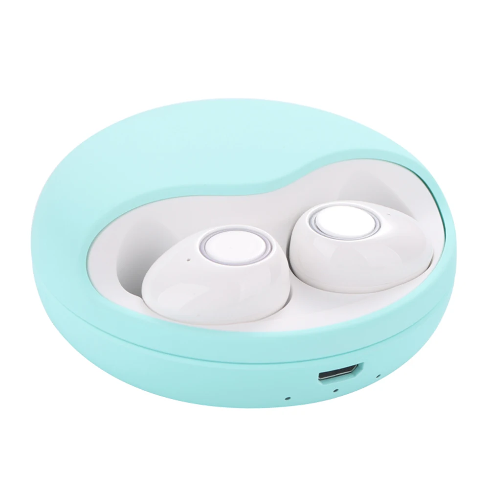 Зеленый K10 TWS Stereo Wireless BT5.0 Earbuds Headphones with Charging Box Supporting Wireless Charge in-ear Headsets for Android / iOS - Цвет: Зеленый