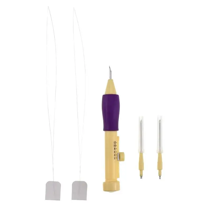 Волшебная ручка для вышивки, пластиковая ручка для рукоделия, крючок для вязания крючком, тканый ковер, игла, инструмент для вязания, швейные иглы, плетение, рукоделие, вязание крючком - Цвет: DEEP Purple