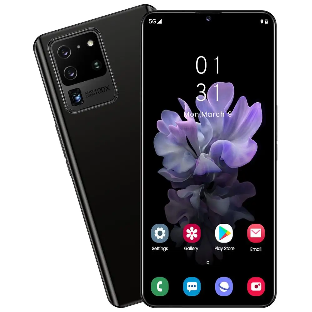 Новый смартфон S20U Android 10 0 6 5 дюйма две SIM карты 8 ГБ ОЗУ 256 Гб ПЗУ 5000 мАч