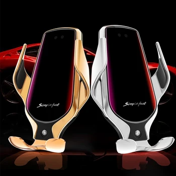 

2020 NEW Qi QC Car Wireless Charger For iPhone 11 Samsung Xiaomi Car Mount Induction Infrared 10W Fast Charging Car Phone Holder