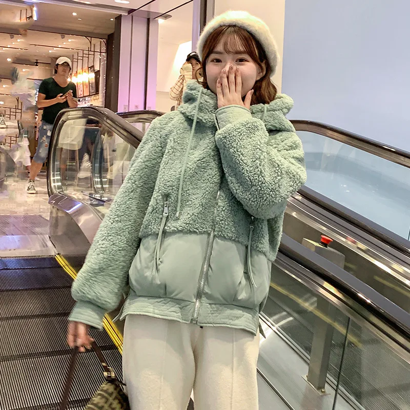

Photo Shoot 2019 Winter New Style Korean-style Fashion Thick Short Coat Female Coat Cotton Coat