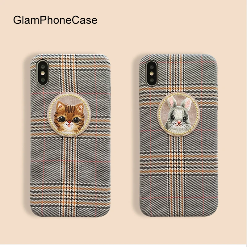 GlamPhoneCase с рисунком кота и кролика чехол для iPhone X XS Max XR Мягкий силиконовый чехол для iPhone 7 8 6 6s плюс Чехол
