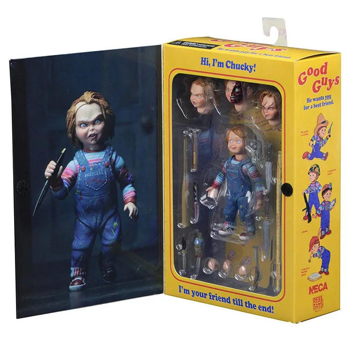 NECA Childs Play Good Guys Ultimate Chucky ПВХ фигурка Коллекционная модель игрушки 4 &quot10 см|Игровые