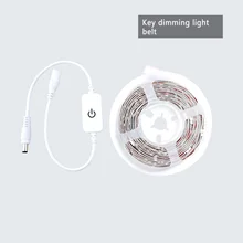 Светодиодный декоративный светильник, 5 м, DC 12 В, SMD2835, Светодиодная лента, светильник с сенсорным диммером для телевизора, компьютера, кемпинга, шкафа, Декор