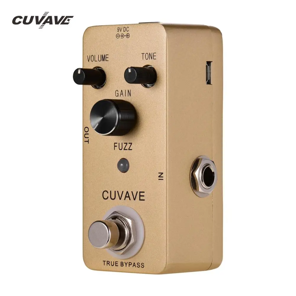 CUVAVE FUZZ винтажная педаль для гитары сплав цинка корпус настоящая байпас