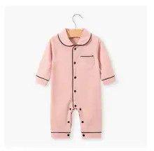 Emmababy Детская осенняя Пижама унисекс с отложным воротником и длинными рукавами с пуговицами открытая цельная ночная рубашка для маленьких девочек и мальчиков Emmababy Детская осенняя Пижама унисекс с отложным воротником и длинными рукавами с пуговицами открытая цельная ночная рубашка для маленьких девочек и мальчиков