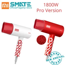 Smate 1800 Вт фен плюс бытовой двойной отрицательный ион воздуходувка фен для Xiaomi Вьющиеся Волнистые укладки выдув для женщин дома