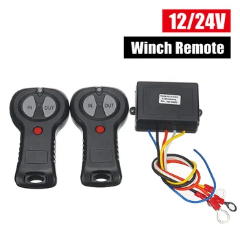 

12V/24V Universal Wireless Winches Remote Control Recovery Kit 2X Wireless Remotes Control + Receiver For Jeep SUV Truck Car