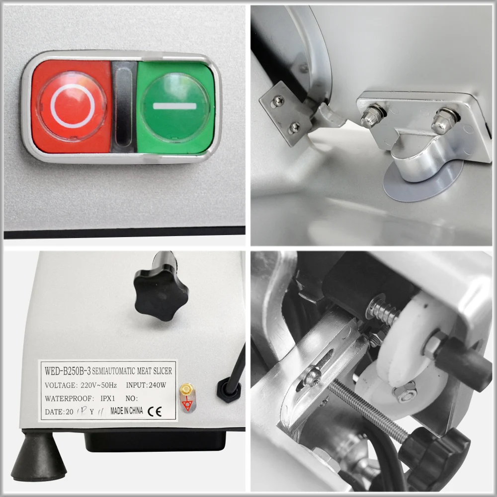 XEOLEO Electric meat slicer Frozen meat slicer Cutting meat machine Semi-automatic Beef/Lamb slice machine 10 inch Slicing Maker