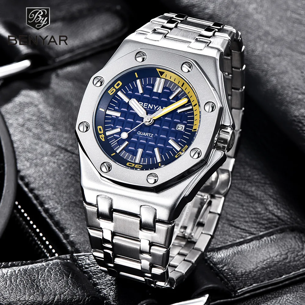 

Benyar Jacobin 5123M New Products Watch Men Fashion Calendar MEN'S Quartz Watch Watches