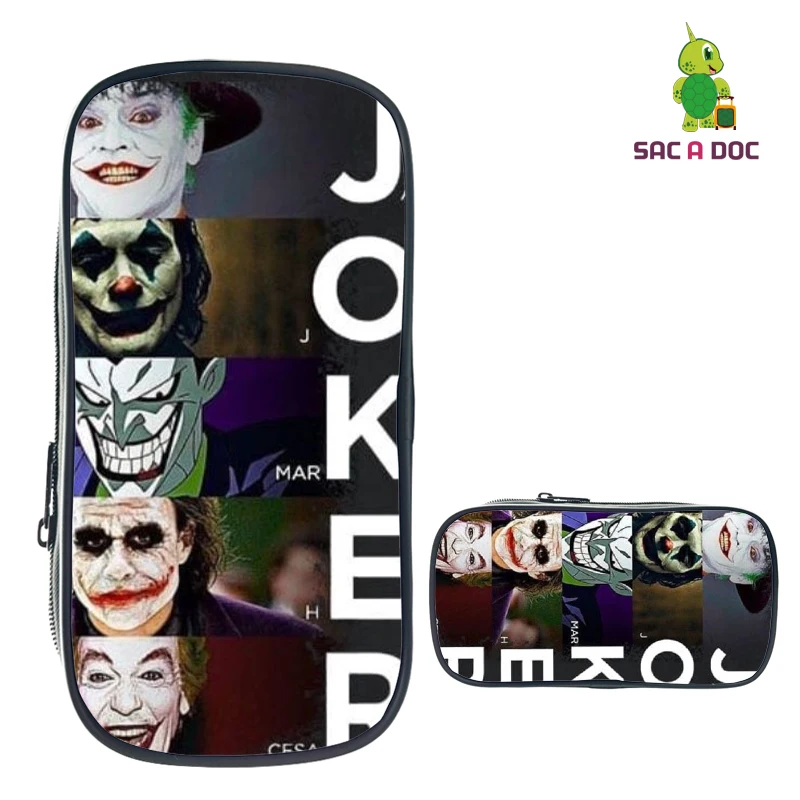 

Kids Stationery Bags Pencil Case Makeup Cosmetics Bag Joker Printed School Students Zipper Csutom Girls Boys Casual Mini Pen-bag