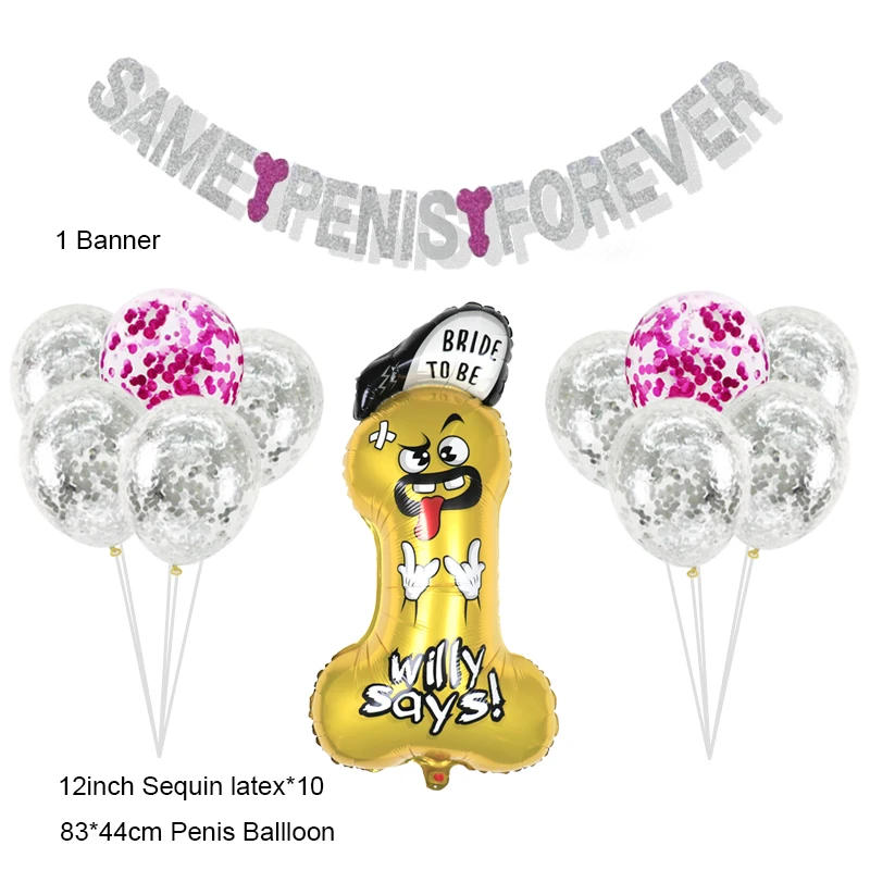 Funny Giant Willy Shape Foil Helium Balloons Bachelorette Adult Party Supplies 