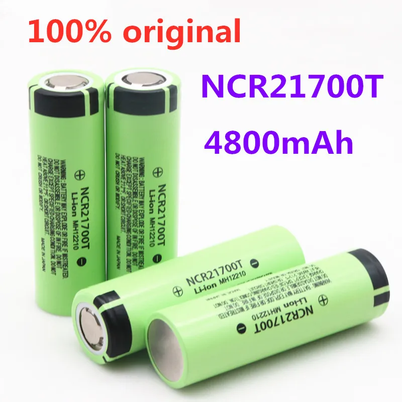 100 шт. литиевые аккумуляторы 21700 NCR21700T 4800 мАч 3 7 в 40 А | Электроника