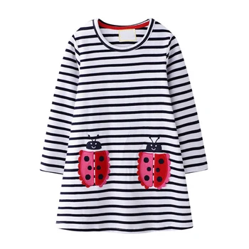 

ZWY302 new Girls Dress Applique Long Sleeve Princess Dress Children rabbit Costume Kids Party Dresses Baby Girls Clothes 2-8T