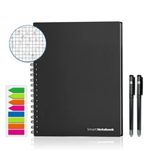 

NeWYeS A4 Wet Erasable Reusable Smart Writing Notebook Black Waterproof Paper Auto-Scan Customized Gift Wire Bound Spiral Notes