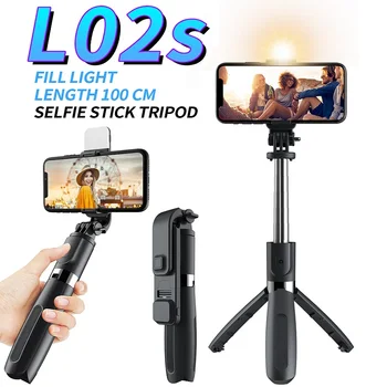 

FGCLSY Bluetooth Selfie Stick Extendable Mini Tripod Monopod Selfie Stick with Fill Light Remote Control