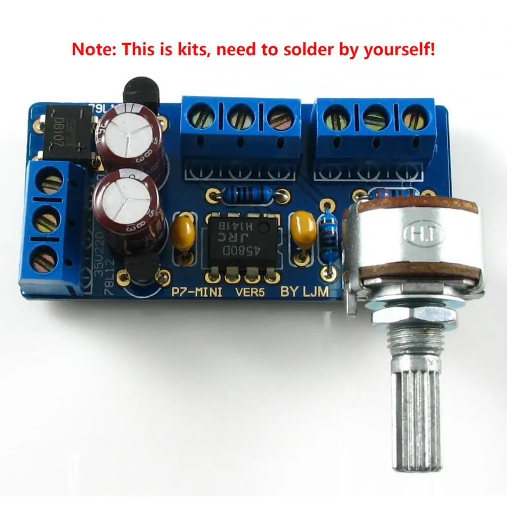 PREAMP P7 MINI OP Preamp Headphone AMP Board KITS AC12 0 12V