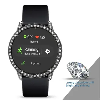 

Bling Case for Samsung galaxy watch Active cover Diamond TUP screen protector bumper Anti-fall Earthquake-proof Accessories