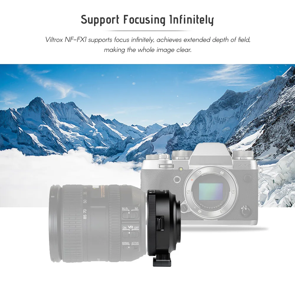 Viltrox NF-FX1 Крепление объектива адаптер ручной фокусировки для Nikon G& D-Mount серии объектива Userd для FUJI X-Mount беззеркальная камера