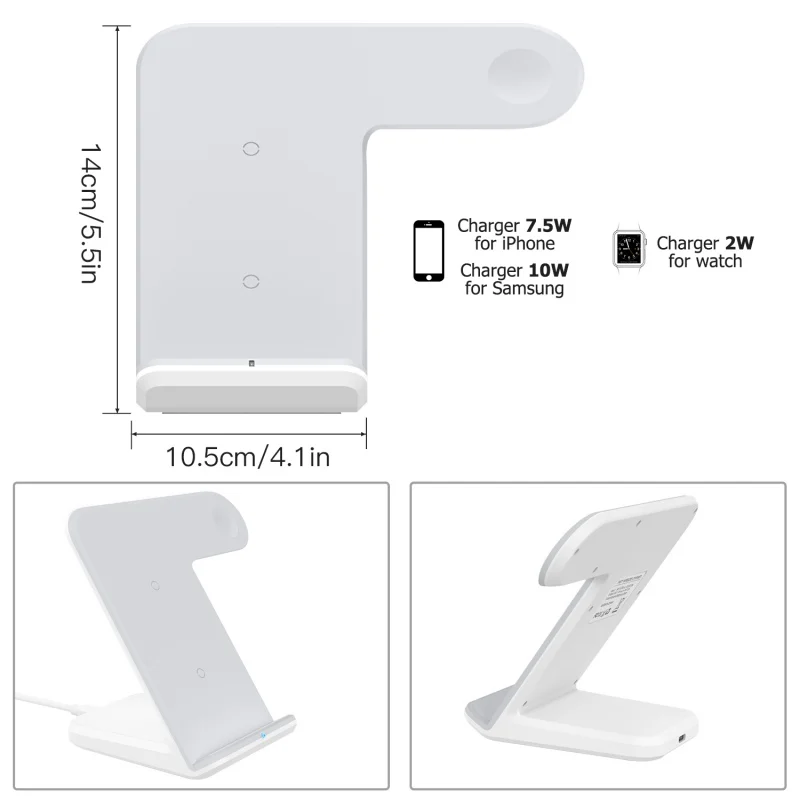 Горячая Совместимость с IPhone 11 Pro Max Apple Watch Series 5/4/3/2/1 2 в 1 Беспроводное зарядное устройство