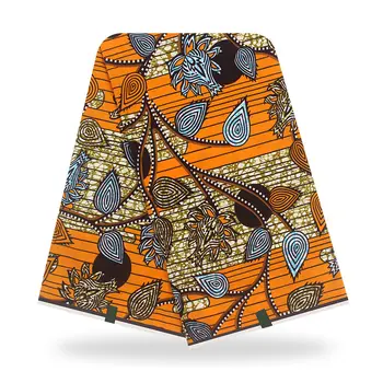 

African Fabric Real Wax Print 2020 New Veritable 6yards Ghana Veritable Wax Fabric High Quality 100% Cotton soft Wax F209-17