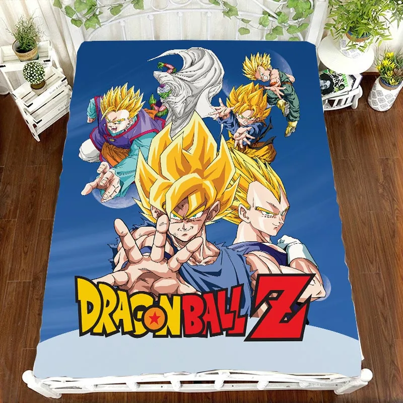 DRAGON BALL Z Аниме Печать простыня Vegeta Сон Гоку Zetto покрывало детская комната Простыня Постельное белье(без наволочки - Цвет: 14